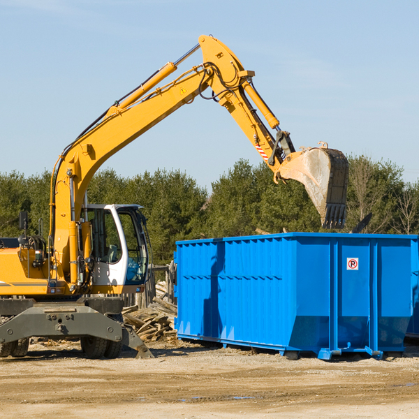 what size residential dumpster rentals are available in Pease